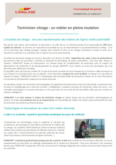 Le métier de technicien vitrage : remplacement et réparation de