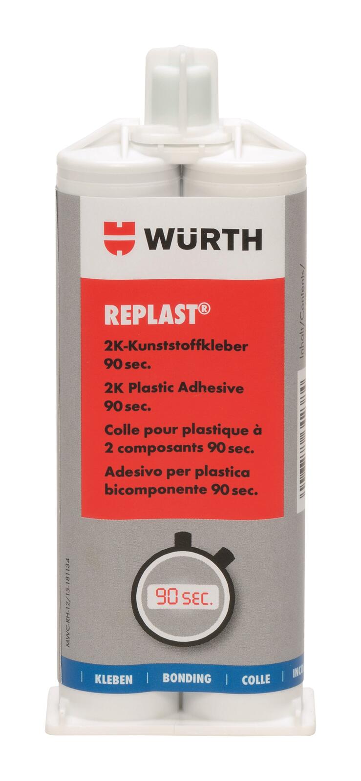 Würth: colle bi-composant pour plastique
